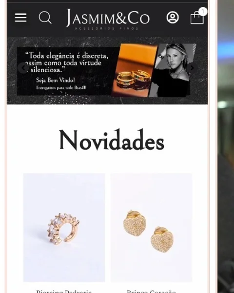 Loja de semijoias desenvolvida pela Agência Cria